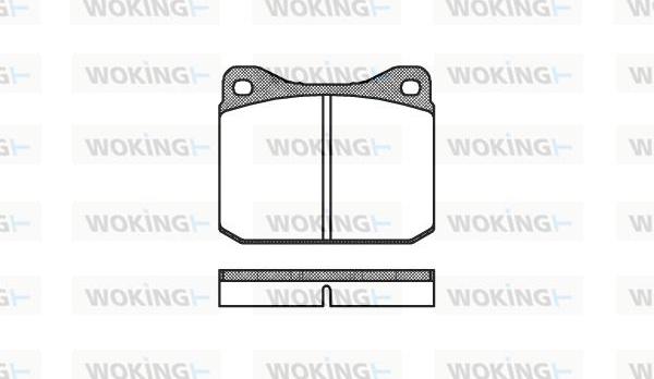 Woking P1103.00 - Bremžu uzliku kompl., Disku bremzes www.autospares.lv