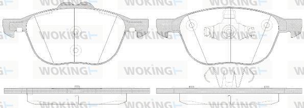 Woking P11823.50 - Brake Pad Set, disc brake www.autospares.lv