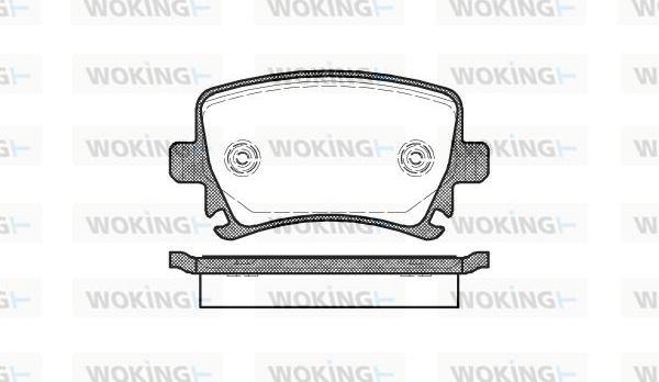 Woking P11313.00 - Тормозные колодки, дисковые, комплект www.autospares.lv