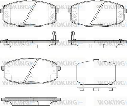 Woking P11383.12 - Тормозные колодки, дисковые, комплект www.autospares.lv