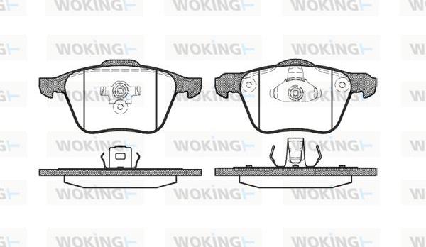 Woking P11703.00 - Тормозные колодки, дисковые, комплект www.autospares.lv