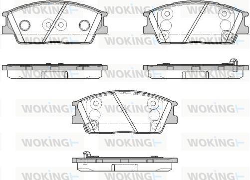 Woking P18673.02 - Bremžu uzliku kompl., Disku bremzes autospares.lv