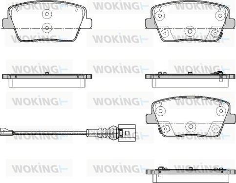 Woking P18013.02 - Bremžu uzliku kompl., Disku bremzes autospares.lv