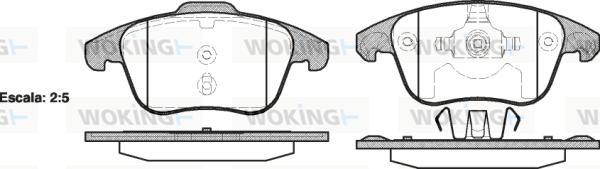 Woking P13493.00 - Brake Pad Set, disc brake www.autospares.lv