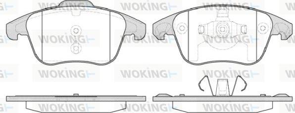 Woking P13493.30 - Bremžu uzliku kompl., Disku bremzes autospares.lv