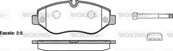 Woking P13453.00 - Bremžu uzliku kompl., Disku bremzes www.autospares.lv