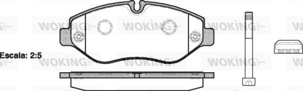 Woking P13453.10 - Bremžu uzliku kompl., Disku bremzes www.autospares.lv