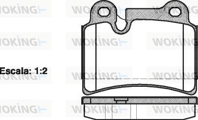 Woking P13403.00 - Bremžu uzliku kompl., Disku bremzes autospares.lv