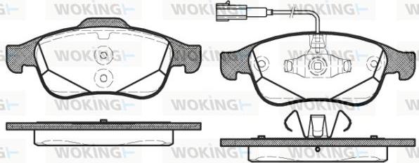 Woking P13483.02 - Bremžu uzliku kompl., Disku bremzes autospares.lv