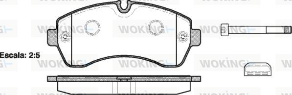 Woking P13433.00 - Bremžu uzliku kompl., Disku bremzes autospares.lv