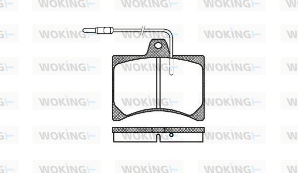 Woking P1353.04 - Bremžu uzliku kompl., Disku bremzes autospares.lv