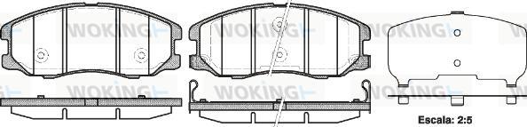 Woking P13613.12 - Bremžu uzliku kompl., Disku bremzes www.autospares.lv