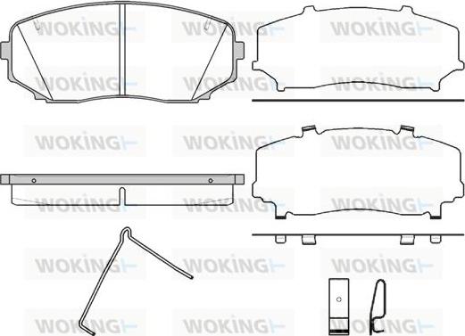 Woking P13673.02 - Brake Pad Set, disc brake www.autospares.lv