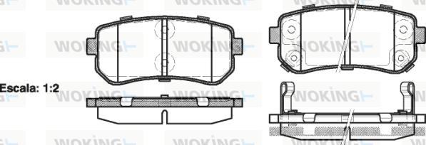 Woking P13093.02 - Bremžu uzliku kompl., Disku bremzes www.autospares.lv