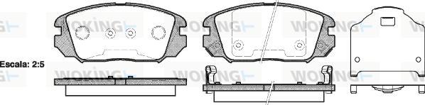 Woking P13043.02 - Bremžu uzliku kompl., Disku bremzes autospares.lv