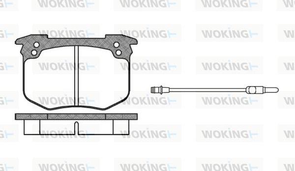 Woking P1303.02 - Bremžu uzliku kompl., Disku bremzes autospares.lv