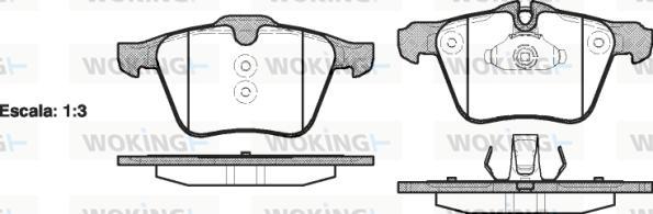 Woking P13173.00 - Bremžu uzliku kompl., Disku bremzes autospares.lv