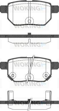 Woking P13863.22 - Тормозные колодки, дисковые, комплект www.autospares.lv