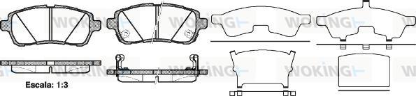 Woking P13813.02 - Bremžu uzliku kompl., Disku bremzes autospares.lv