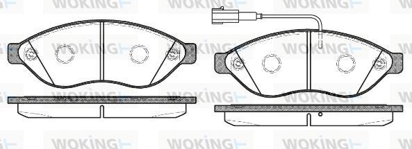 Woking P13373.12 - Brake Pad Set, disc brake www.autospares.lv