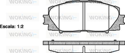 Woking P13243.00 - Тормозные колодки, дисковые, комплект www.autospares.lv