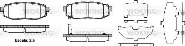 Woking P13283.01 - Bremžu uzliku kompl., Disku bremzes www.autospares.lv