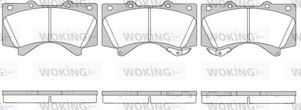 Woking P13713.02 - Bremžu uzliku kompl., Disku bremzes autospares.lv