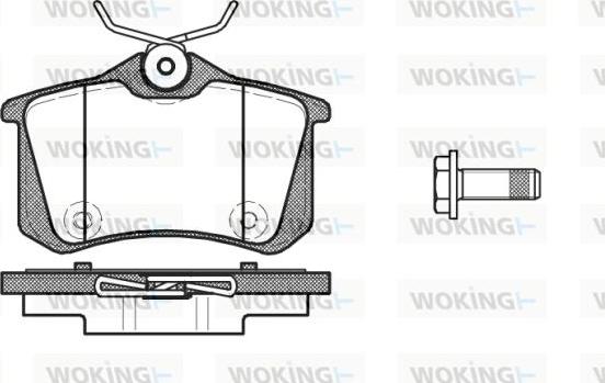 Woking P12913.10 - Тормозные колодки, дисковые, комплект www.autospares.lv