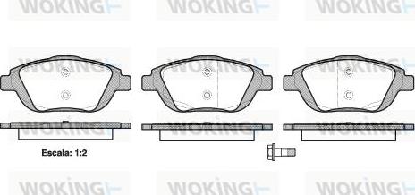 Woking P12923.00 - Тормозные колодки, дисковые, комплект www.autospares.lv