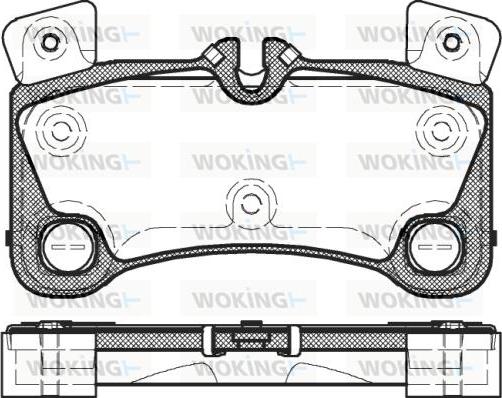 Woking P12463.00 - Тормозные колодки, дисковые, комплект www.autospares.lv