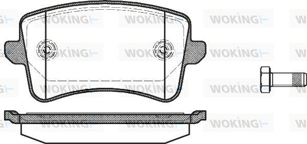 Woking P12433.00 - Bremžu uzliku kompl., Disku bremzes autospares.lv