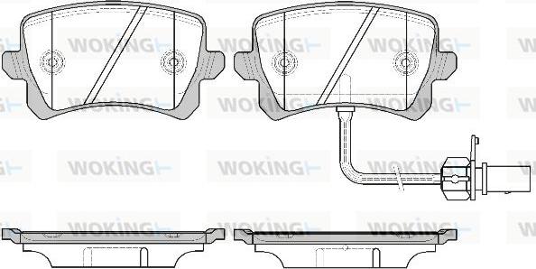 Woking P12423.01 - Тормозные колодки, дисковые, комплект www.autospares.lv