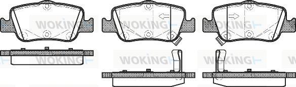 Woking P12563.02 - Тормозные колодки, дисковые, комплект www.autospares.lv