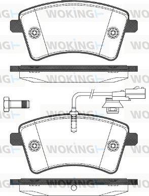 Woking P12513.01 - Bremžu uzliku kompl., Disku bremzes www.autospares.lv