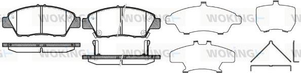 Woking P12583.02 - Brake Pad Set, disc brake www.autospares.lv