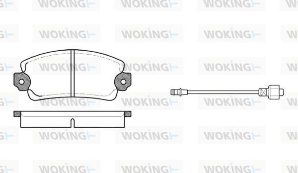 Woking P1253.12 - Тормозные колодки, дисковые, комплект www.autospares.lv