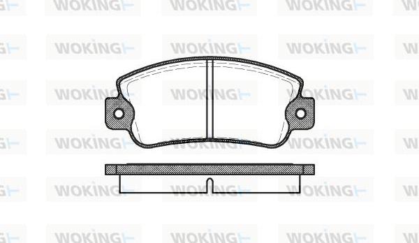 Woking P1253.20 - Тормозные колодки, дисковые, комплект www.autospares.lv