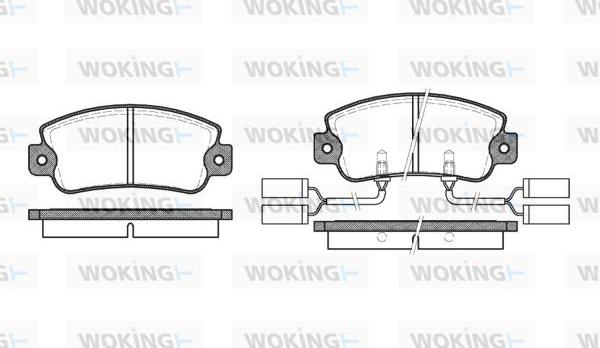 Woking P1253.22 - Bremžu uzliku kompl., Disku bremzes autospares.lv