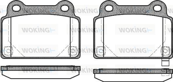 Woking P12643.02 - Bremžu uzliku kompl., Disku bremzes www.autospares.lv