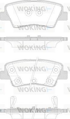 Woking P12623.42 - Тормозные колодки, дисковые, комплект www.autospares.lv