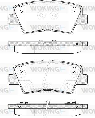 Woking P12623.52 - Bremžu uzliku kompl., Disku bremzes autospares.lv