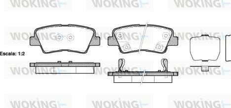 Woking P12623.02 - Bremžu uzliku kompl., Disku bremzes www.autospares.lv