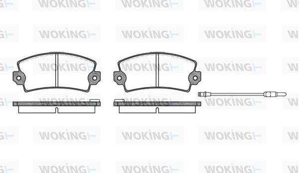 Woking P1213.96 - Bremžu uzliku kompl., Disku bremzes autospares.lv