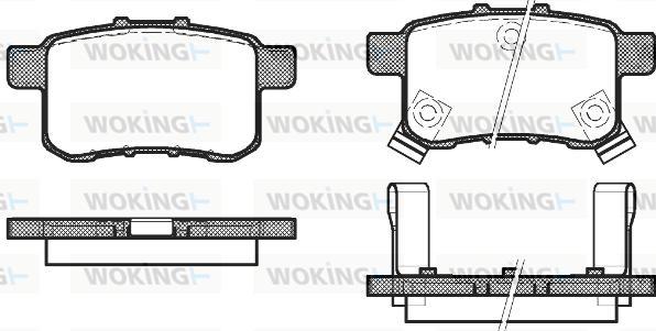 Woking P12323.02 - Bremžu uzliku kompl., Disku bremzes autospares.lv