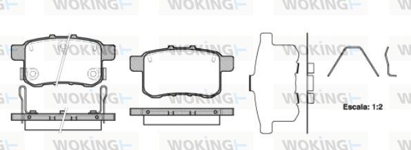 Woking P12323.12 - Bremžu uzliku kompl., Disku bremzes autospares.lv