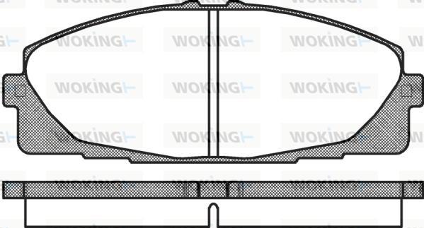 Woking P12253.00 - Bremžu uzliku kompl., Disku bremzes autospares.lv