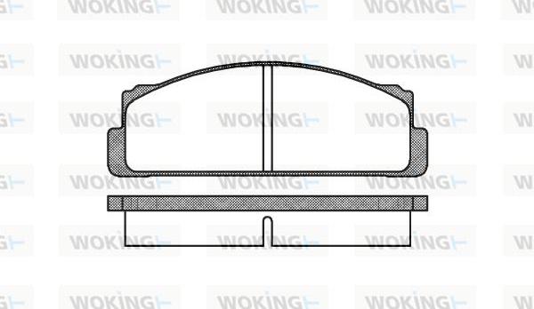 Woking P1223.00 - Тормозные колодки, дисковые, комплект www.autospares.lv