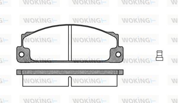 Woking P1223.02 - Тормозные колодки, дисковые, комплект www.autospares.lv