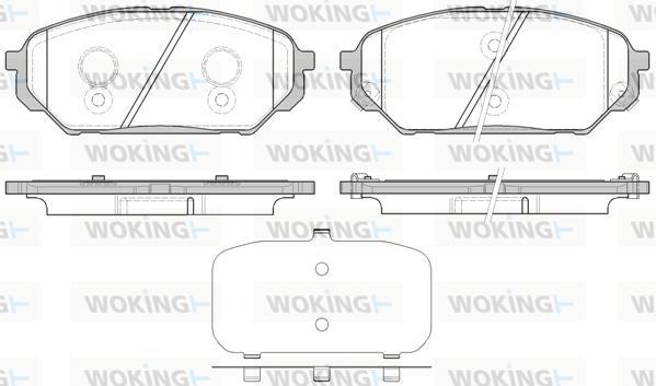 Woking P12223.12 - Bremžu uzliku kompl., Disku bremzes www.autospares.lv