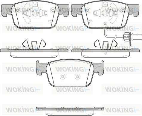 Woking P17923.01 - Bremžu uzliku kompl., Disku bremzes www.autospares.lv